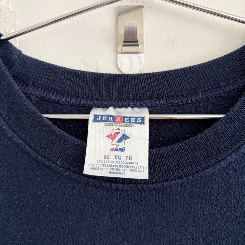 Jerzees NuBlend Wolf Graphic Sweatshirt Navy Blue XL - Picture 2 of 5